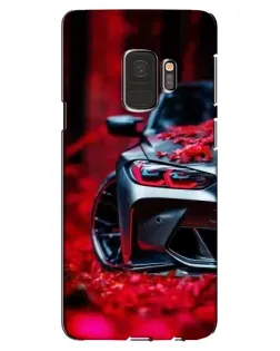 Чехол для Samsung Galaxy S9 (G960) с картинкой «Спортивная BMW и цветы»