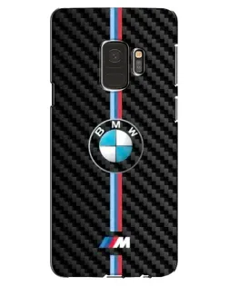 Чехол для Samsung Galaxy S9 (G960) с картинкой «Эмблема BMW и карбон»