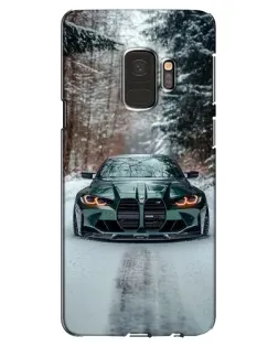 Чехол для Samsung Galaxy S9 (G960) с картинкой «BMW в зимнем лесу»