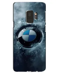 Чехол для Samsung Galaxy S9 (G960) с картинкой «Логотип BMW — лед»
