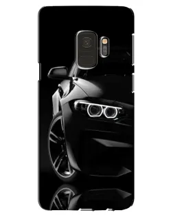 Чехол для Samsung Galaxy S9 (G960) с картинкой «Черная BMW — профиль»
