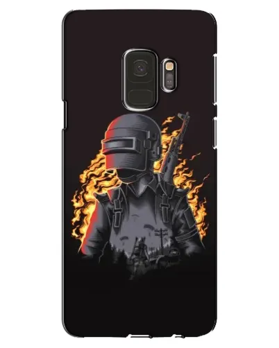 Чехол для Samsung Galaxy S9 (G960) с картинкой «PUBG — огненный силуэт»