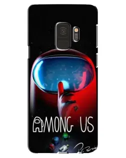 Чехол для Samsung Galaxy S9 (G960) с картинкой «Красный импостер — макро»