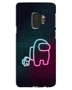 Чехол для Samsung Galaxy S9 (G960) с картинкой «Among Us неон-арт»