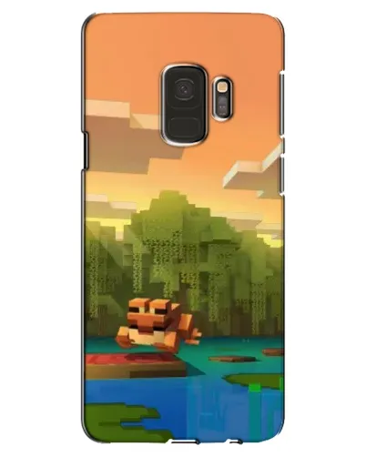 Чехол для Samsung Galaxy S9 (G960) с картинкой «Майнкрафт закат солнца»