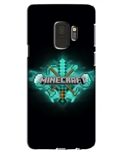 Чехол для Samsung Galaxy S9 (G960) с картинкой «Minecraft Diamond лого»