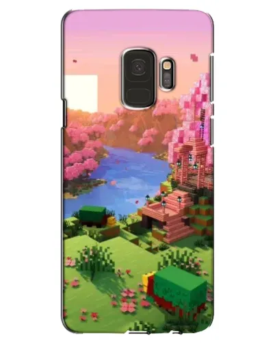 Чехол для Samsung Galaxy S9 (G960) с картинкой «Розовое дерево Minecraft»