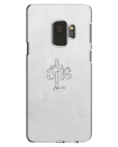 Чехол для Samsung Galaxy S9 (G960) с картинкой «Иоанна 3:16 Крест»
