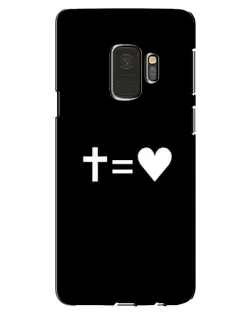 Чехол для Samsung Galaxy S9 (G960) с картинкой «Крест и Сердце»