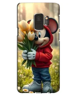 Чехол для Samsung Galaxy S9 (G960) с картинкой «Микки с тюльпанами»