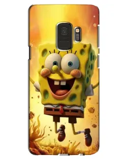 Чехол для Samsung Galaxy S9 (G960) с картинкой «Губка Боб прыгает»