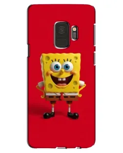 Чехол для Samsung Galaxy S9 (G960) с картинкой «Спанч Боб на красном»