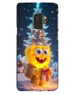 Чехол для Samsung Galaxy S9 (G960) с картинкой «Рождественский Спанч Боб»