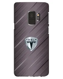 Чехол для Samsung Galaxy S9 (G960) с картинкой «Металлическая текстура Tesla»