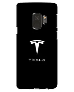 Чехол для Samsung Galaxy S9 (G960) с картинкой «Tesla White Logo»
