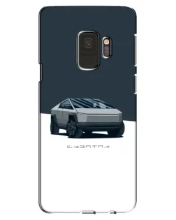 Чехол для Samsung Galaxy S9 (G960) с картинкой «Серебристый Cybertruck Tesla»