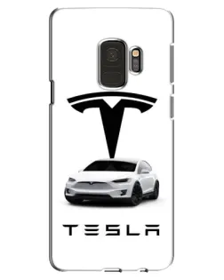 Чехол для Samsung Galaxy S9 (G960) с картинкой «Tesla White Style»