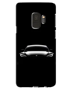 Чехол для Samsung Galaxy S9 (G960) с картинкой «Фары Tesla Night»