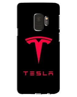 Чехол для Samsung Galaxy S9 (G960) с картинкой «Tesla Red Logo»