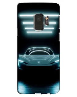 Чехол для Samsung Galaxy S9 (G960) с картинкой «Tesla в неоне»