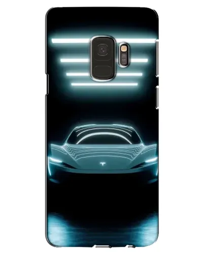 Чехол для Samsung Galaxy S9 (G960) с картинкой «Tesla в неоне» Чехол для Samsung Galaxy S9 (G960) с картинкой «Tesla в неоне»
