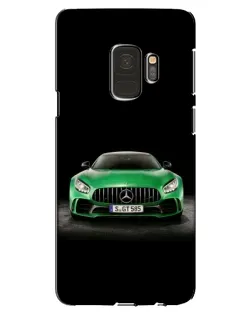 Чехол для Samsung Galaxy S9 (G960) с картинкой «Mercedes — неоновый лого»