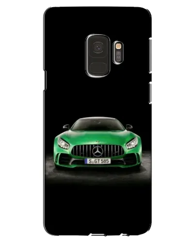 Чехол для Samsung Galaxy S9 (G960) с картинкой «Mercedes — неоновый лого»