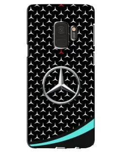 Чехол для Samsung Galaxy S9 (G960) с картинкой «Mercedes — бирюзовый акцент»