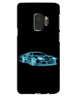 Чехол для Samsung Galaxy S9 (G960) с картинкой «Неоновый контур Lamborghini»