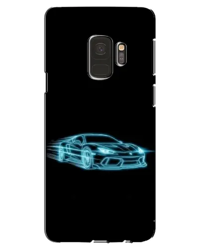 Чехол для Samsung Galaxy S9 (G960) с картинкой «Неоновый контур Lamborghini»