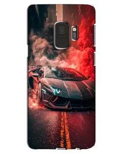 Чехол для Samsung Galaxy S9 (G960) с картинкой «Lamborghini красный дым»