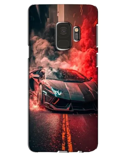 Чехол для Samsung Galaxy S9 (G960) с картинкой «Lamborghini красный дым»