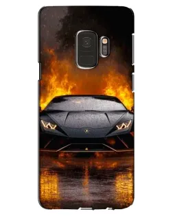 Чехол для Samsung Galaxy S9 (G960) с картинкой «Lamborghini в огне»