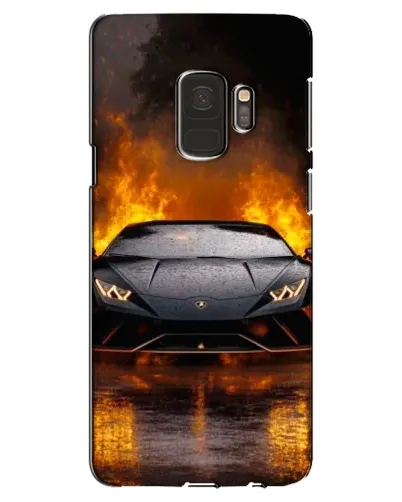 Чехол для Samsung Galaxy S9 (G960) с картинкой «Lamborghini в огне»