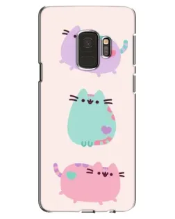 Чехол для Samsung Galaxy S9 (G960) с картинкой «Pusheen трио»