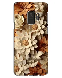 Чохол для Samsung Galaxy S9 (G960) з картинкою «Бежевий флористичний декор»
