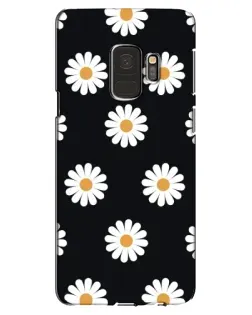 Чохол для Samsung Galaxy S9 (G960) з картинкою «Ромашки на чорному»