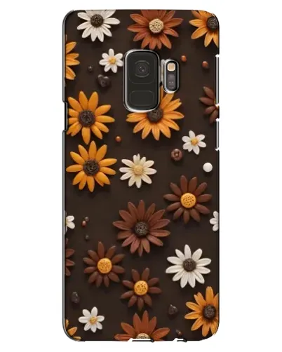 Чехол для Samsung Galaxy S9 (G960) с картинкой «Узор из маленьких подсолнухов»