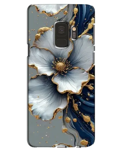 Чехол для Samsung Galaxy S9 (G960) с картинкой «Белый цветок и золотой флюид» Чехол для Samsung Galaxy S9 (G960) с картинкой «Белый цветок и золотой флюид»