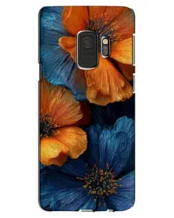 Чохол для Samsung Galaxy S9 (G960) з картинкою «Яскрава синьо-помаранчева флора»