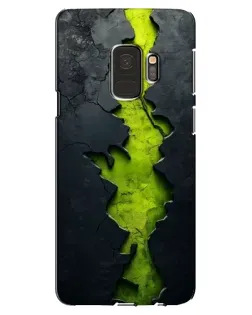 Чехол для Samsung Galaxy S9 (G960) с картинкой «Салатовый разлом скалы»