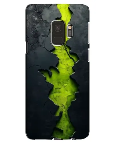 Чехол для Samsung Galaxy S9 (G960) с картинкой «Салатовый разлом скалы»