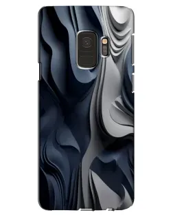 Чехол для Samsung Galaxy S9 (G960) с картинкой «Объемные синие складки»