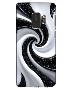 Чехол для Samsung Galaxy S9 (G960) с картинкой «Черно-белая спираль»