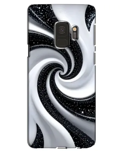 Чехол для Samsung Galaxy S9 (G960) с картинкой «Черно-белая спираль»