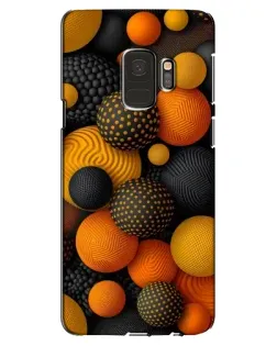 Чехол для Samsung Galaxy S9 (G960) с картинкой «Объемные оранжевые сферы»