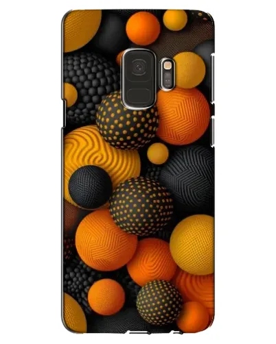Чехол для Samsung Galaxy S9 (G960) с картинкой «Объемные оранжевые сферы»