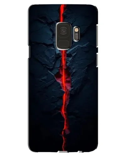 Чехол для Samsung Galaxy S9 (G960) с картинкой «Kрасная лавовая трещина»