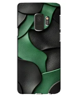 Чехол для Samsung Galaxy S9 (G960) с картинкой «Зеленые кожаные волны»
