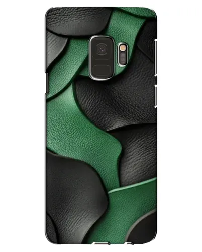 Чехол для Samsung Galaxy S9 (G960) с картинкой «Зеленые кожаные волны»